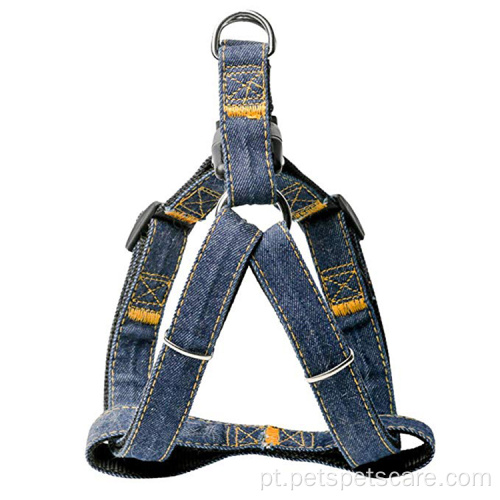 Arnês de cão de jeans de inclinação durável